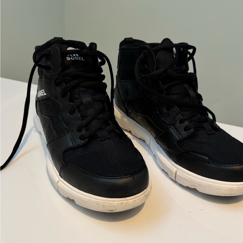 Black High-Top Waterproof Shoes